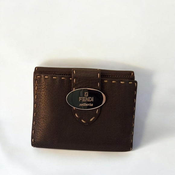 Fendi Selleria Small Bifold Wallet | Hand-Stitched Roman Leather - Picture 11 of 16